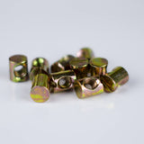 10 PCS Metric M6 Barrel Nuts Cross Dowels Slotted Nuts Baby Bed Crib Screws Hardware Replacement Kit for Bunk Bed Beds Headboards Chairs Furniture M6x10mmx12mm Color zinc SUUJI