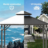 Modern Shade 10' x 10' Hardtop Gazebo Metal Gazebo Outdoor with 4 LED Lights Permanent Pavilion Hard Top Gazebo with Galvanized Steel Roof & Frame Patio Gazebo for Backyard, Deck, Garden, Lawn Modern Shade Outdoor Living Spaces