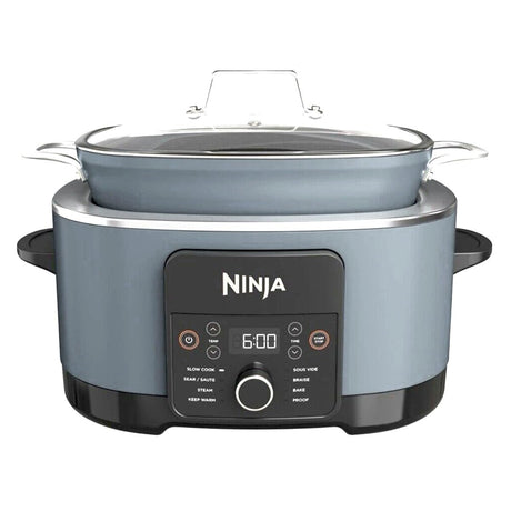Ninja MC1001 Foodi PossibleCooker PRO 8.5 Quart Multi-Cooker, with 8-in-1 Slow Cooker, Pressure Cooker, Dutch Oven & More, Glass Lid & Integrated Spoon, Nonstick, Oven Safe Pot to 500°F, Sea Salt Grey (Renewed) Ninja
