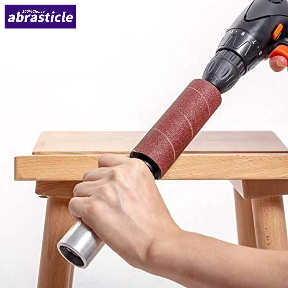 18 Pack Spindle Sander Sleeves, Sanding Sleeves for Oscillating Sander, 80 150 240 Assorted Grit Sandpaper, 4-1/2" Length, 1/2",3/4",1",1-1/2", 2", abrasticle