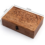 Great Birthday Gifts Handmade Decorative Wooden Jewelry Box Tree Of Life Carving Jewelry Organizer Keepsake Box Treasure Chest Trinket Holder Watch Box Storage Lock Box Housewarming The Great Indian Bazaar