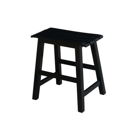 IC International Concepts International Concepts Slat, 18-Inch Seat Height, Black Stool IC International Concepts