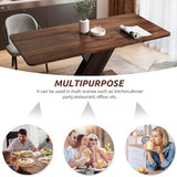 Extendable Dining Table for 4-8 People,55.12''-70.87''Modern Space-Saving Wood Kitchen Table,Rectangle Folding Conference Meeting Table for Living Meeting Room Kitchen,Walnut VICBARLEY