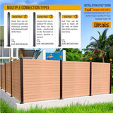 BITALS Q235A-Steel 5ft (H/58in) Heavy Duty Fence Post - Corner Post, Suitable for Outdoor Patio, Backyard and Garden Fence Post Bracket Construction (1pack-Matte Black) BITALS