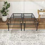 FurniEdge Full Size Folding Bed Frame, Heavy Duty Full Metal Platform with 14" Underbed Storage, Easy Tool-Free Assembly, No Box Spring Needed FurniEdge