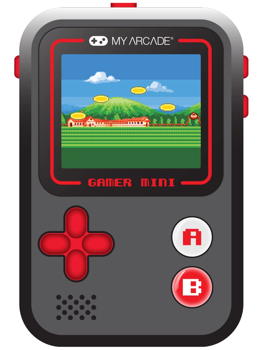My Arcade Gamer Mini Classic-Red: Miniature Handheld Gaming System Packed with 160 Games, 1.8'' Color Display (DGUN-3925), Small My Arcade