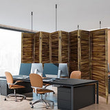 ECOMEX 8 Panel Wood Room Divider 5.6ft.Tall Folding Privacy Screen Panels, Panel Reinforced Room Divider Wall, Divider for Room Separation, Partition Room dividers (Dark Brown) ECOMEX
