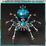YUEZUDPO 3D Metal Puzzles for Adults, Metal 3D Puzzle DIY 3D Spider 602 Pieces Mechanical Building Kit,3D Model Kits to Build for Birthday Christmas