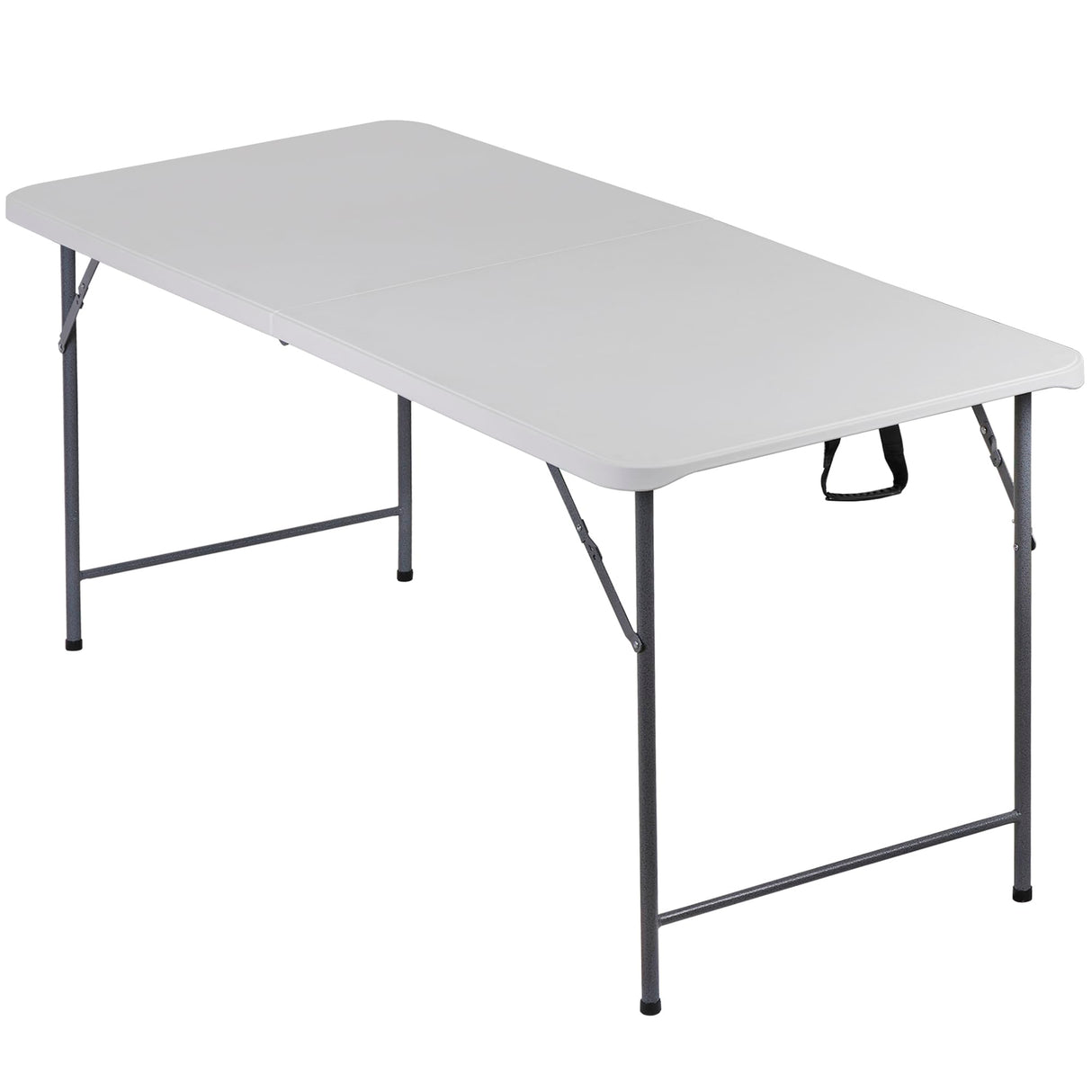 ZENY Plastic Folding Table 6 Foot, Portable Picnic Table with Carrying Handle, Indoor Outdoor Camping Table for Party, Dining, Banquet, Wedding, BBQ, White ZENY