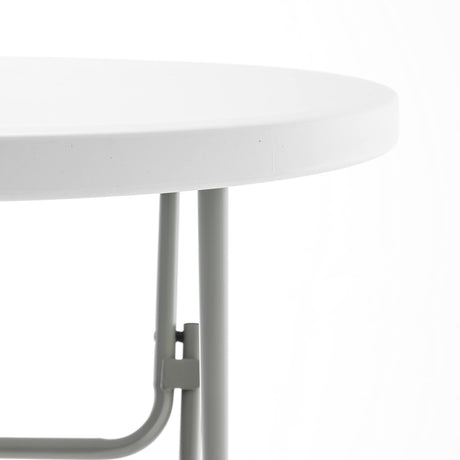 BTEXPERT 32" Round 43" Bar Height White Granite Plastic Folding Table Portable Commercial Table Banquet Card Coffee Dining Table for Wedding Party Event Home Kitchen Outdoor Set of 2 BTEXPERT
