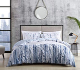 City Scene - Twin Duvet Cover Set, 100% Soft Cotton Bedding for Year Round Comfort, 2 Piece Bed Set with Maching Pilliwcase (Sokal Blue) City Scene