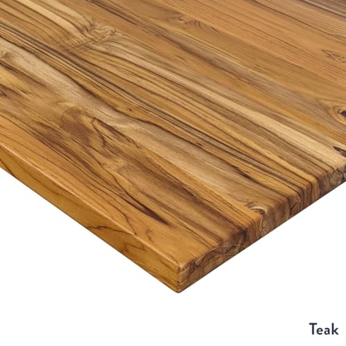 Desky Dual Hardwood Sit Stand Desk - 80x30 Electric Standing Desk - Dual Motor, 3 Stage Adjustable Height Desk - Solid Wood Standing Desk - Whole-Piece Top in Saman Wood Desky