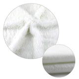 Konsait Plush Christmas Tree Skirt - Round Snow White Xmas Tree Mat Base Cover for Holiday Home Decorations,31Inch/78CM Konsait