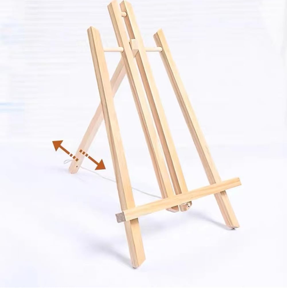 11.8" Wood Easels, Small Tabletop Display Stand, Tripod, Painting Party Easel, Kids Student Tabletop Easels for Painting, Portable Canvas Photo Picture Sign Holder - WoodArtSupply