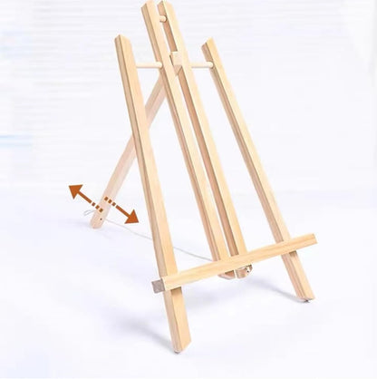 11.8" Wood Easels, Small Tabletop Display Stand, Tripod, Painting Party Easel, Kids Student Tabletop Easels for Painting, Portable Canvas Photo Picture Sign Holder - WoodArtSupply