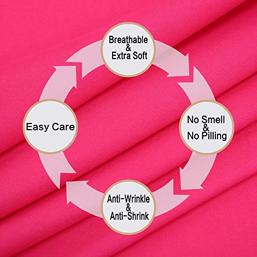 Best Season 3 Piece Bed Sheet Set (Twin,Hot Pink) 1 Flat Sheet,1 Fitted Sheet and 1 Pillow Cases,100% Super Soft Brushed Microfiber 1800 Luxury Bedding,Deep Pockets &Wrinkle,Fade Resistant Best Season