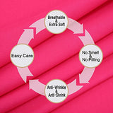 Best Season 3 Piece Bed Sheet Set (Twin,Hot Pink) 1 Flat Sheet,1 Fitted Sheet and 1 Pillow Cases,100% Super Soft Brushed Microfiber 1800 Luxury Bedding,Deep Pockets &Wrinkle,Fade Resistant Best Season