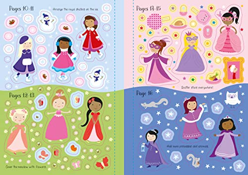 Sparkly Princesses Sticker Book: Shimmery Princess Adventures With Over 350 Stickers for Creative Interactive Play (Sparkly Sticker Books) WoodArtSupply