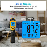 Etekcity Infrared Thermometer Laser Temperature Gun 774, Meat Food Candy Oven Thermometer for Griddle Accessories, Heat Gun for Cooking Refrigerator Tools, Yellow, -58°F to 842°F Etekcity