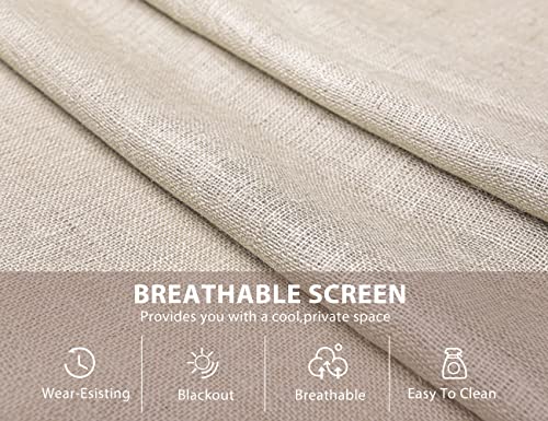 3 Panel Room Divider, Folding Portable Office Walls Dividers with Metal Frame Privacy Screen for Home Office Dorm Separation，Fabric Room Dividers，Room Dividers and Folding Privacy Screens，Beige Ckofgdsue