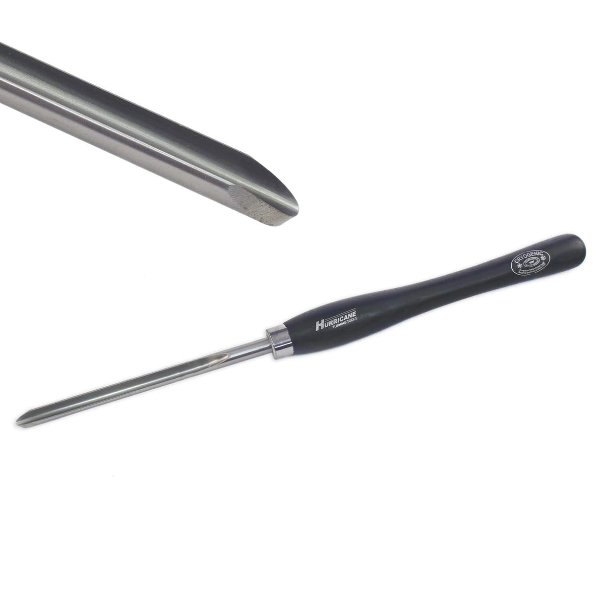 Hurricane Turning Tools, HTT-242KW, M2 Cryo, 5/8" Bowl Gouge with Side Grind (1/2" Flute) for Woodturning Hurricane Turning Tools