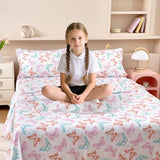 MICORAL Kids Twin Sheet Set Butterfly, 3 Pieces Sheets for Boys & Girls, Soft Printed Microfiber Bed Sheets, Deep Pocket Cozy Toddler Bedding Set MICORAL