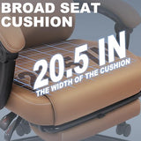 Misolant Big and Tall Office Chair with Footrest, High Back Desk Chair with Linkage Armrest, 90-155° Recline Executive Computer Chairs with Adjustable Height for Home Misolant