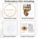 Nuberlic Cute Dog Embroidery Kits for Beginner Adults Cross Stitch Kit with Funny Animal Pattern Include Cloth Hoops Threads Needles