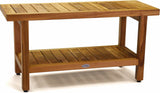AquaTeak The Original 36" Spa Teak Shower Bench with Shelf AquaTeak