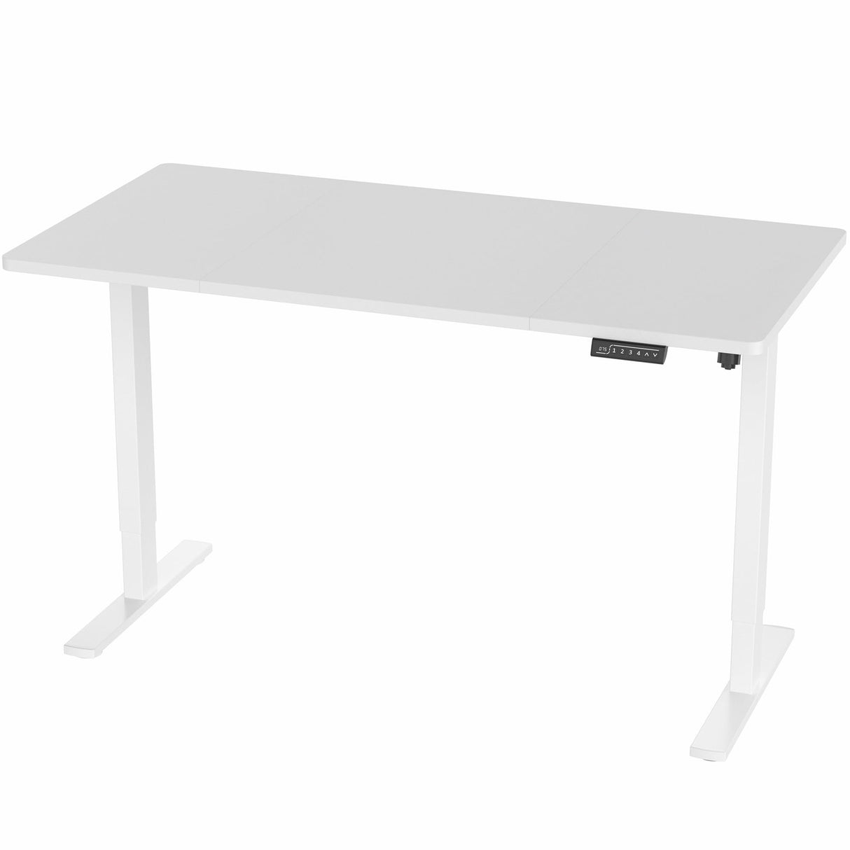VIVO Electric 60 x 30 inch Standing Desk Workstation, Memory Controller Height Adjustment, 1B Series, White Top White Frame, DESK-KIT-1W6W-30 VIVO
