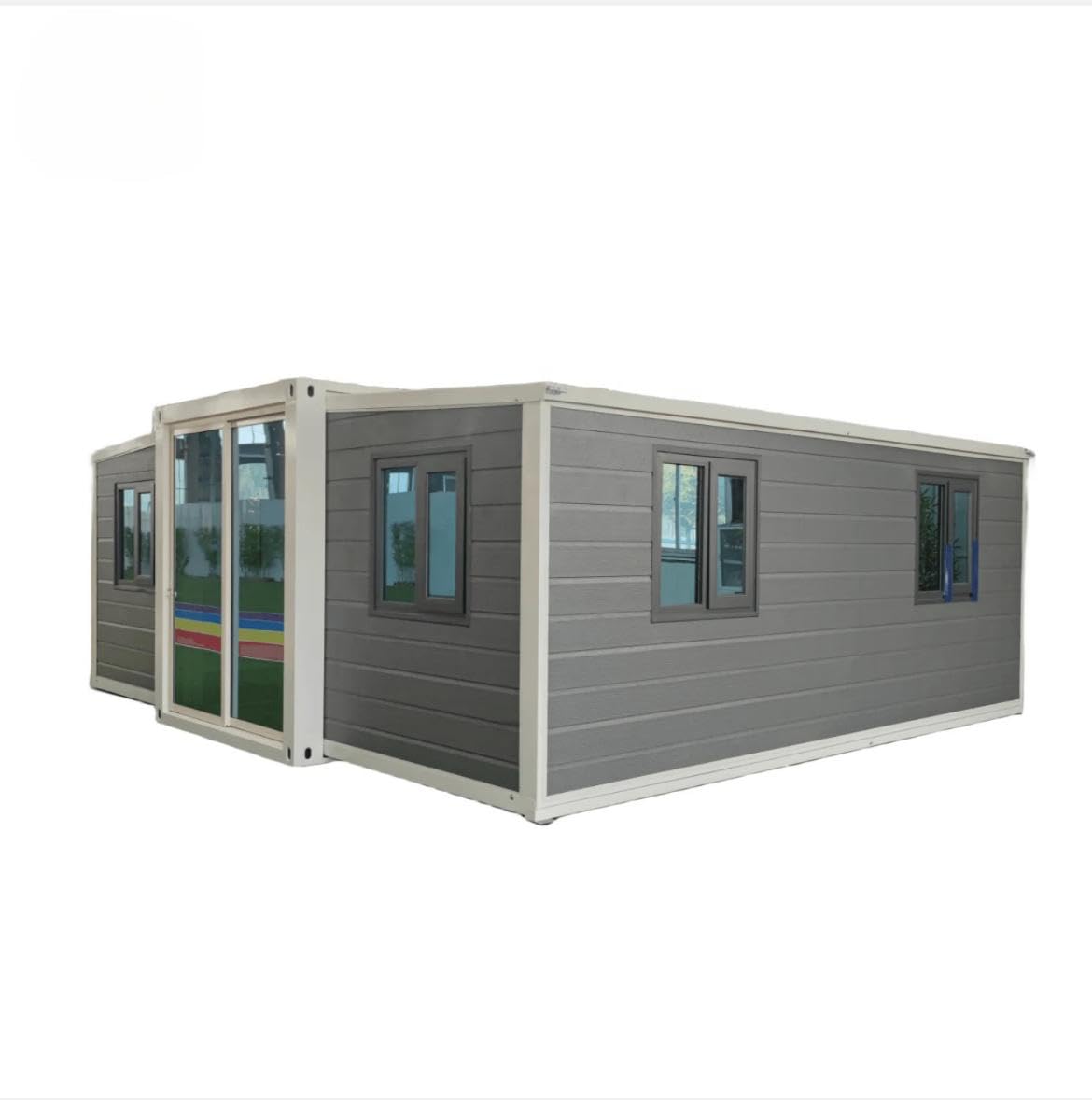 Expandable Prefab Mobile House, 40ft (L11400*W6460*H2500) 77sqm, 3 Bedrooms, Kitchen, Living Room, Bathroom, Shower Area, Steel Frame, House,Hotel, Office, Shop, Villa, Warehouse, Workshop - WoodArtSupply