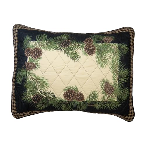 Donna Sharp Cardinal Pine Polyester Bedding Set - 3-Piece Queen Size Quilt Set - Includes 1 Quilt and 2 Standard Pillow Shams - Machine Washable - Traditional Design Donna Sharp
