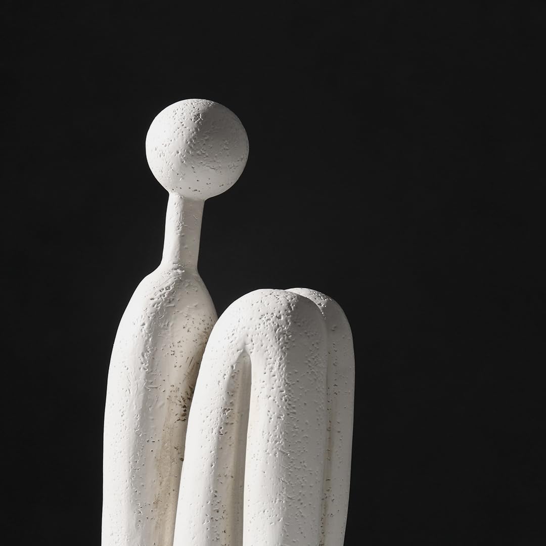 Decorative Bookends for Shelves，Bookends for Heavy Books Resinous Thinker Statue,Book Shelf Decor，Modern Creative Office Company Bookends Ornament Decorations SZGYCSM