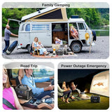 GRECELL Portable Power Station 300W, 230Wh LiFePO4 (LFP) Battery, 1.5hrs Fast Charging, 2 Up to 300W(Peak 600W) AC Outlets, Solar Generator for Outdoor Camping/RVs/Home Use GRECELL