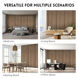 Ritollo Wood Panels for Wall, 4-Pack 94.48" x7.87" 3D Wood Slat Wall Panel, Acoustic Slat Wall Panel for Modern Interior Decor, TV Background, Living Room, Walnut RITOLLO