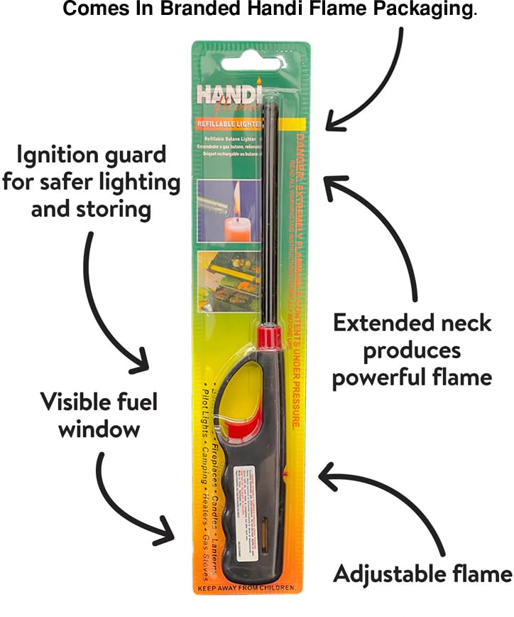 Handi Flame Brand Grill Lighters with Handi Flame Branded Packaging (12) Handi Flame