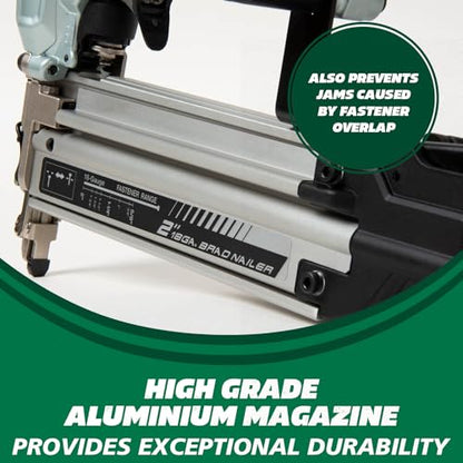 Metabo HPT Pro Brad Nailer Kit, 18 Gauge, High Grade Aluminum Magazine, Accepts 5/8-Inch To 2-Inch Brad Nails, NT50A5 - WoodArtSupply