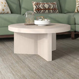 Henn&Hart Holm Coffee Table, 32" Wide, White Henn&Hart
