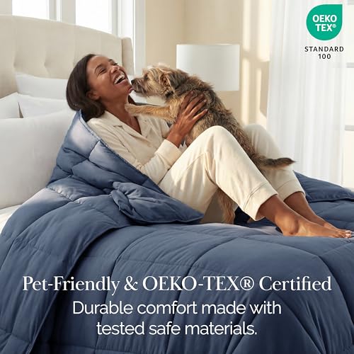 Southshore Fine Living, Inc. Quilt Comforter, Oversized King Bedding Comforters, Duvet Insert Cal King Down Alternative Comforter, Soft & Cozy Bedspread, Dark Blue Southshore Fine Living, Inc.