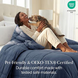 Southshore Fine Living, Inc. Quilt Comforter, Oversized King Bedding Comforters, Duvet Insert Cal King Down Alternative Comforter, Soft & Cozy Bedspread, Dark Blue Southshore Fine Living, Inc.