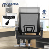 MoNiBloom Mesh Office Chair, Ergonomic Computer Chair for Adults, Rolling Swivel Mid-Back Desk Chair with Lumbar Support, Comfy Armrest for Home Office, Gaming, Black MoNiBloom