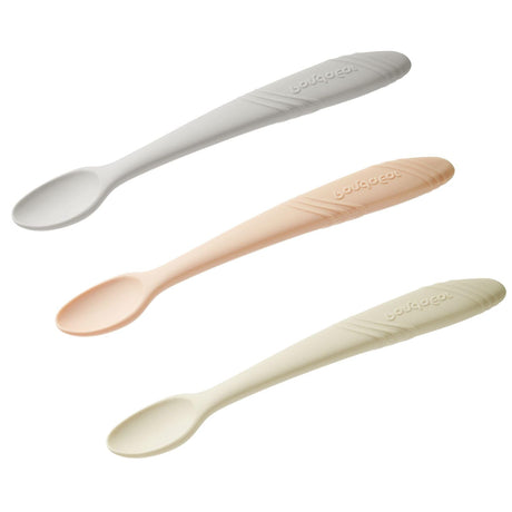 PandaEar 7 Pack Silicone Baby Feeding Spoons, First Stage Training Spoon Infant Utensils Feeding Supplies, BPA Free Gum-Friendly Soft Tip Baby Led Weaning Spoon PandaEar