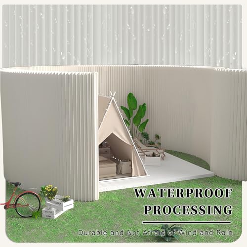 Paper Room Divider, Portable Room Dividers and Folding Privacy Screens, Divider for Room Separation, for Dorm Studio Office HKJBEQU