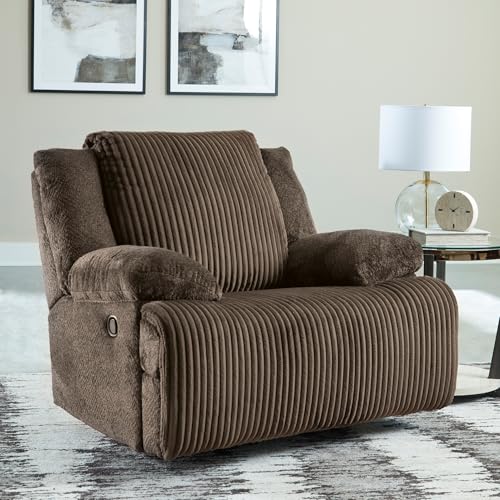 Signature Design by Ashley Top Tier Contemporary Manual Rocker Recliner, Dark Brown Signature Design by Ashley