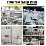 VEVOR Double Overshelf, Double Tier Stainless Steel Overshelf, 60 in. Length x 12 in. Width Double Deck Overshelf, Height Adjustable Overshelf for VEVOR