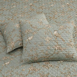 Levtex Home - Lyon Teal Quilt Set - Twin/Twin XL Quilt + One Standard Pillow Sham - Bird Toile - Teal, Brown, Cream - Quilt Size (68x86in.), Sham Size (26x20in.) - Reversible - Cotton Fabric Levtex Home