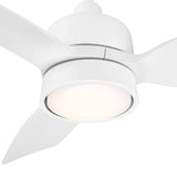 Casa Vieja 36" Verdin Modern Indoor Outdoor Ceiling Fan 3 Blade LED Light Remote Control Matte White Finish Blades Bedroom Patio Living Room Kitchen Porch Damp Rated Decorative Dimmable Garage Casa Vieja