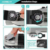 AMZBSAW 110PCS Oscillating Saw Blades Set, Professional Titanium Oscillating Tool Blade for Metal Wood Plastics, Quick Release Multi Tool Blades Kits Fit Bosch Dewalt Milwaukee Ryobi AMZBSAW