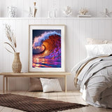 TZTTZT Diamond Art Kits for Adults - Sunlit Surf Kaleidoscope Wave Diamond Painting Kits for Adults Beginner, 12x16 in Frameless Diamond Painting Kit for Home Wall Decor TZTTZT