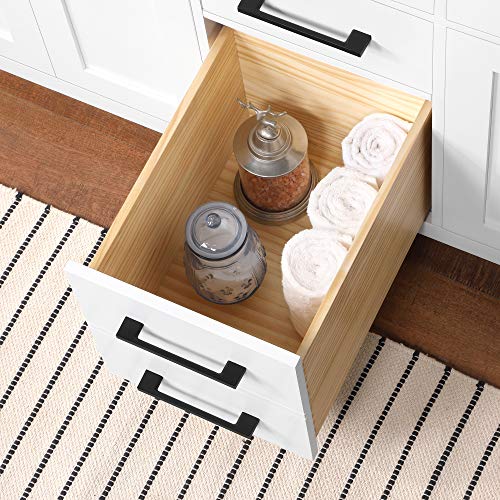 OVE Decors Bathroom Vanity with Black Hardware and Power Bar in White Finish, 60 inches OVE Decors